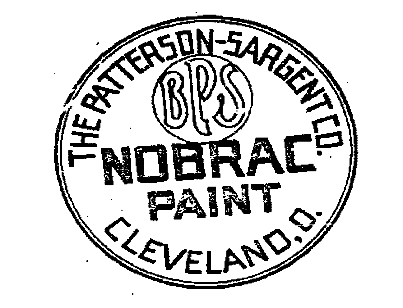  BPS NOBRAC PAINT THE PATTERSON-SARGENT CO. CLEVELAND, O.