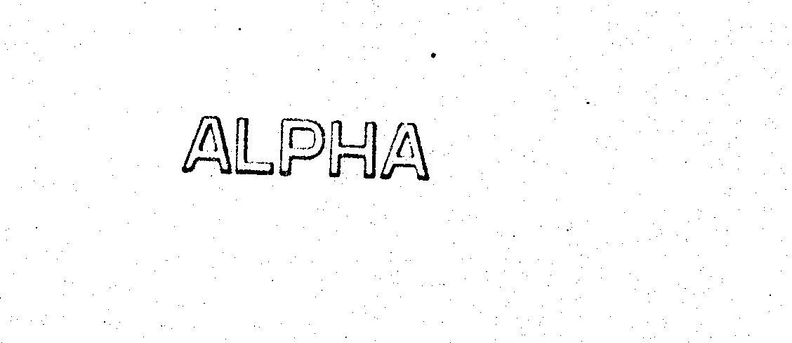 Trademark Logo ALPHA