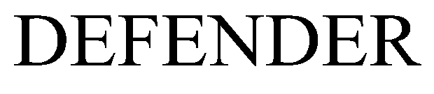 Trademark Logo DEFENDER
