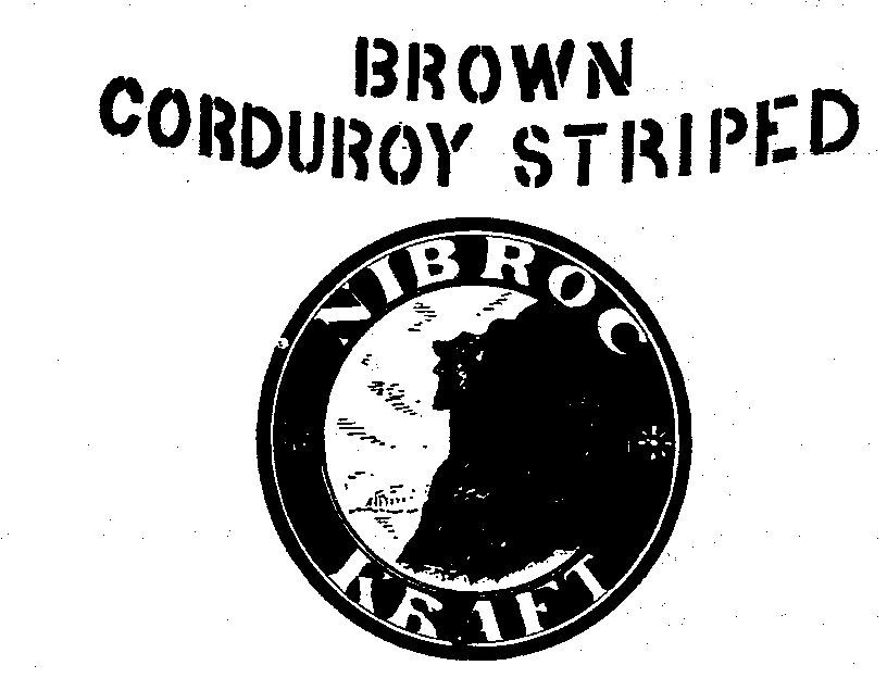  NIBROC KRAFT BROWN CORDUROY STRIPED