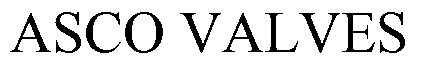 Trademark Logo ASCO VALVES