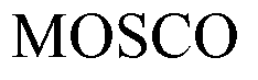 Trademark Logo MOSCO