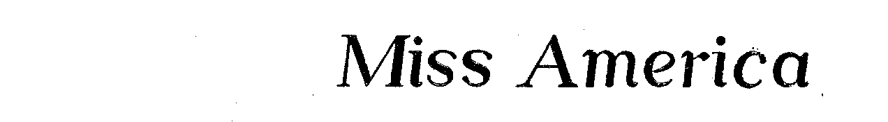 Trademark Logo MISS AMERICA