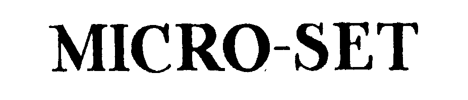 Trademark Logo MICRO-SET