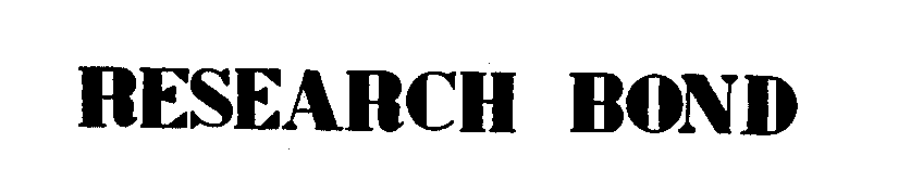 Trademark Logo RESEARCH BOND