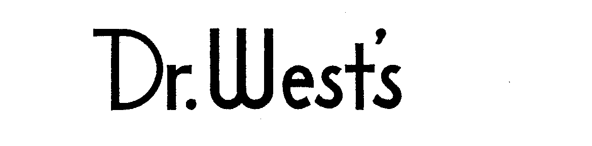 Trademark Logo DR. WEST'S