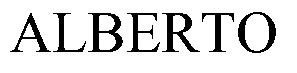 Trademark Logo ALBERTO