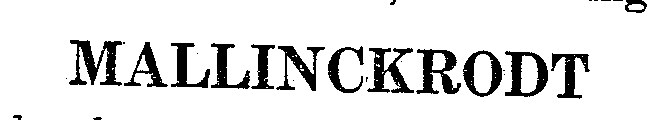 Trademark Logo MALLINCKRODT