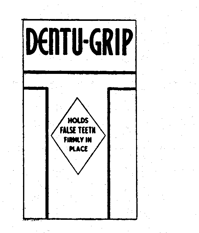 Trademark Logo DENTU-GRIP HOLDS FALSE TEETH FIRMLY IN PLACE