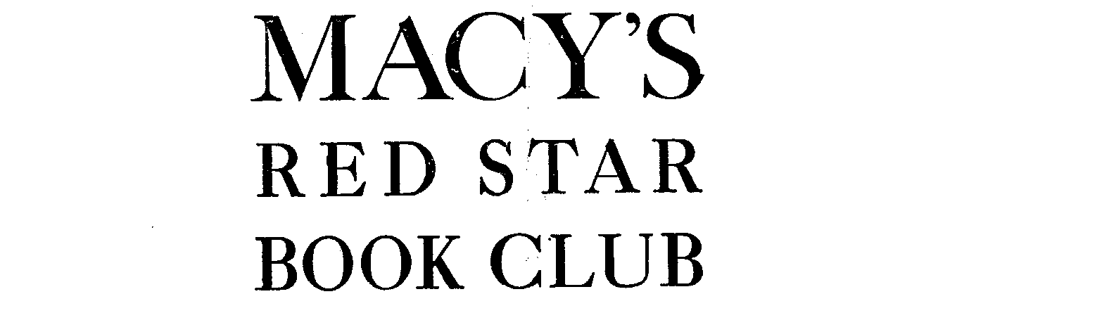  MACY'S RED STAR BOOK CLUB