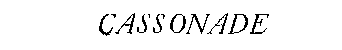 Trademark Logo CASSONADE