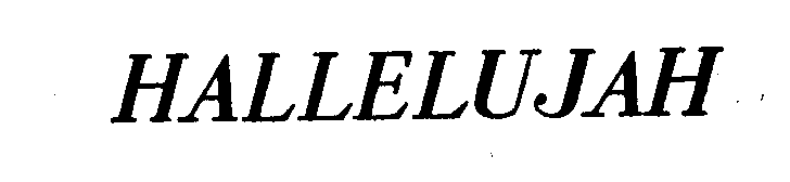 Trademark Logo HALLELUJAH