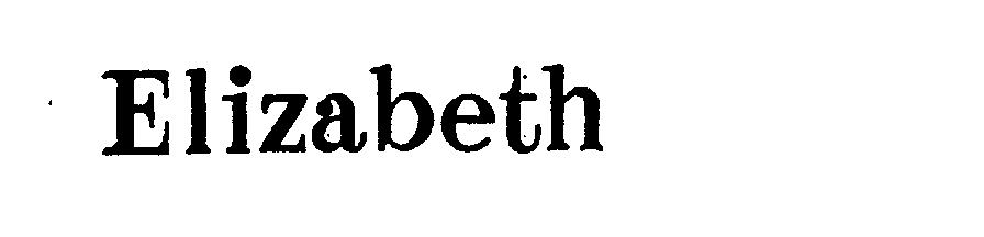 Trademark Logo ELIZABETH