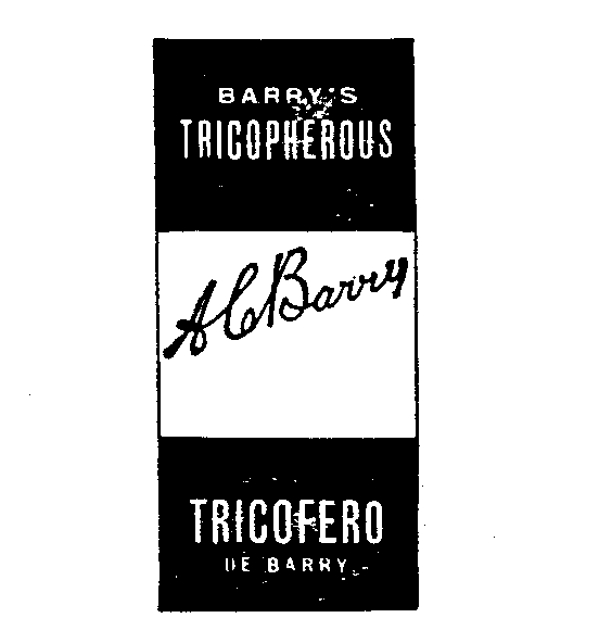 Trademark Logo BARRY'S TRICOPHEROUS TRICOFERO DE BARRY AL BARRY