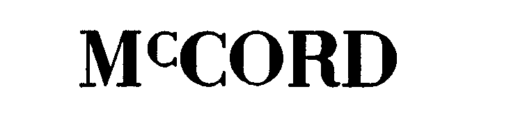 Trademark Logo MCCORD