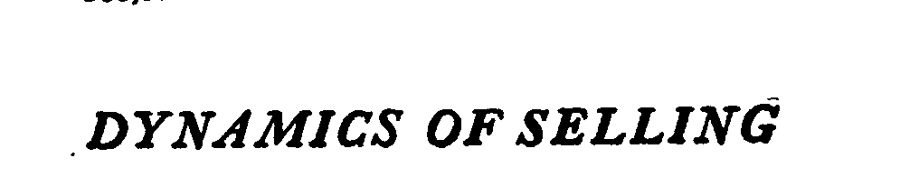  DYNAMICS OF SELLING