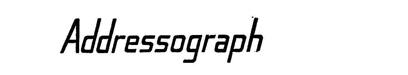 Trademark Logo ADDRESSOGRAPH