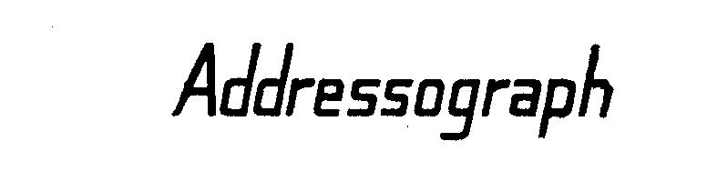 Trademark Logo ADDRESSOGRAPH