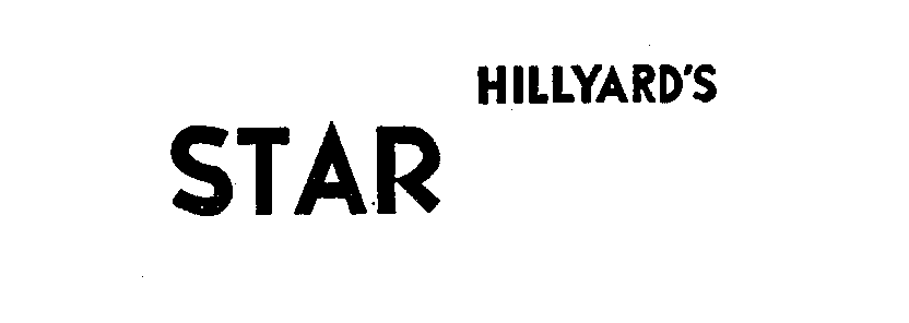 Trademark Logo HILLYARD'S STAR