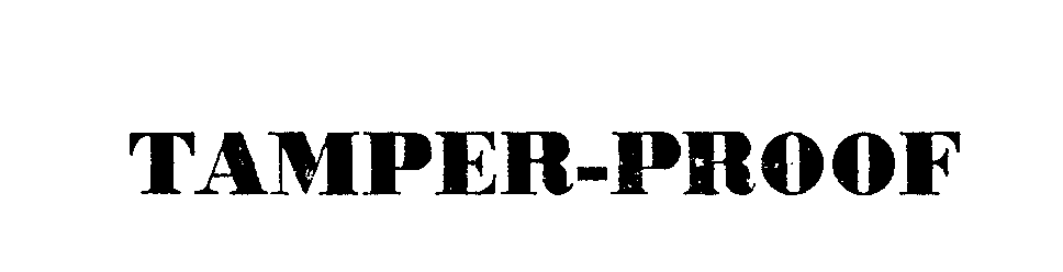 Trademark Logo TAMPER PROOF