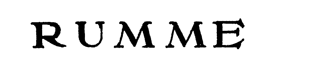 Trademark Logo RUMME