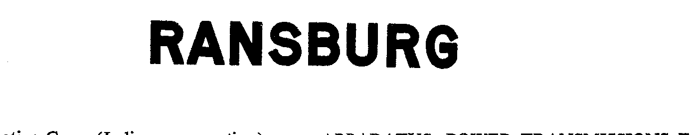 Trademark Logo RANSBURG