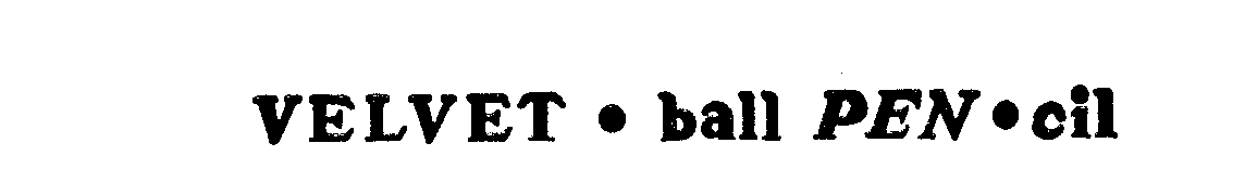 Trademark Logo VELVET.BALL PEN.CIL