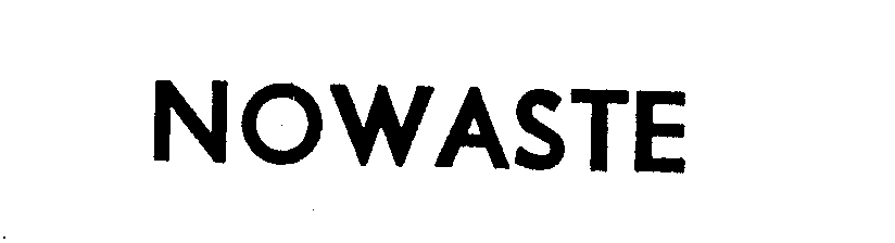 Trademark Logo NOWASTE