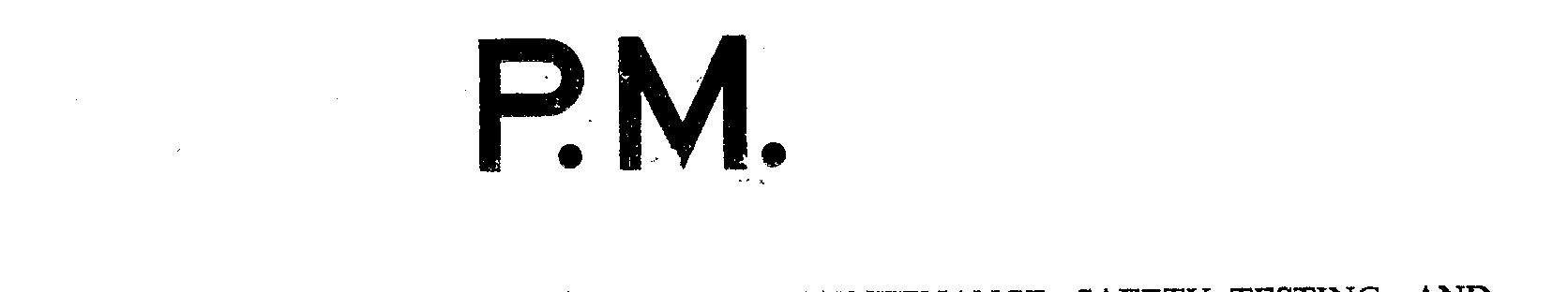 Trademark Logo P.M.