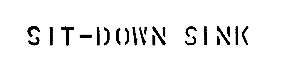Trademark Logo SIT-DOWN SINK
