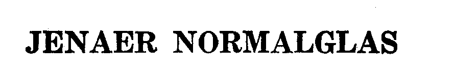 Trademark Logo JENAER NORMALGLAS