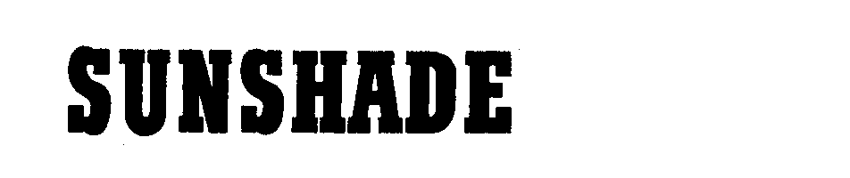 Trademark Logo SUNSHADE