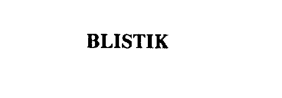 Trademark Logo BLISTIK