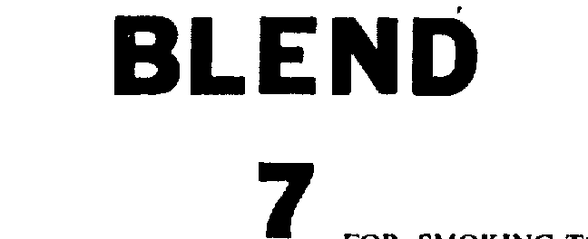 Trademark Logo BLEND 7