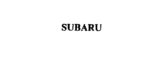 Trademark Logo SUBARU