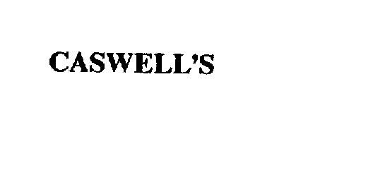 Trademark Logo CASWELL'S