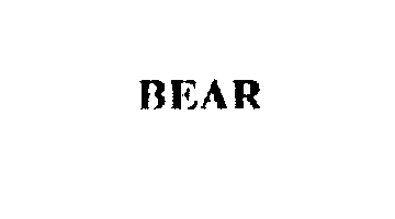 Trademark Logo BEAR