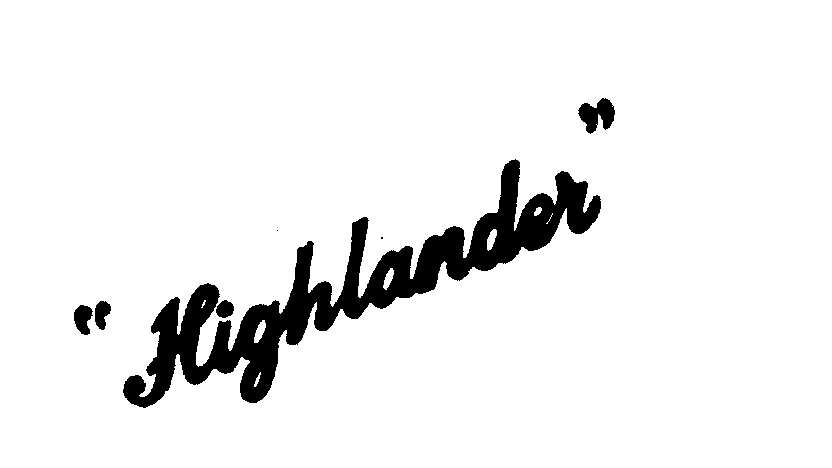 Trademark Logo "HIGHLANDER"