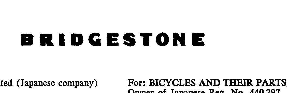 Trademark Logo BRIDGESTONE