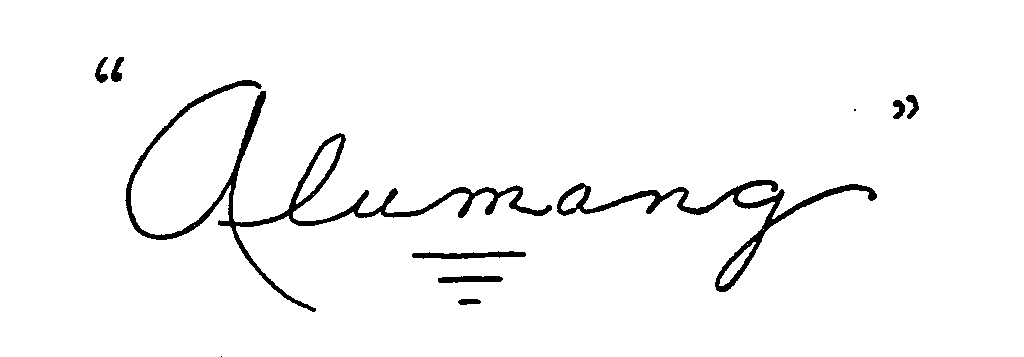 Trademark Logo "ALUMANG"