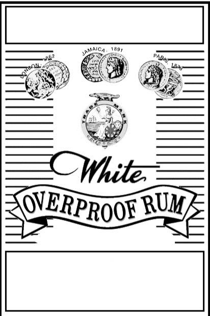Trademark Logo WHITE OVERPROOF RUM