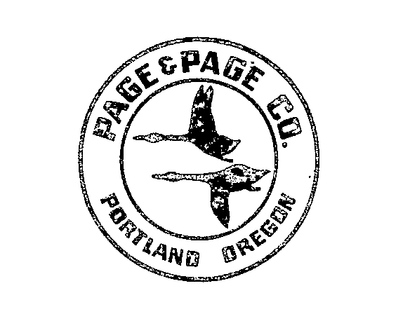 Trademark Logo PAGE & PAGE CO. PORTLAND, OREGON