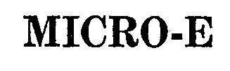 Trademark Logo MICRO-E