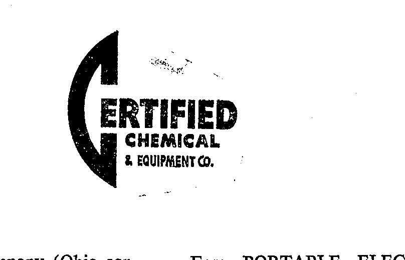  CERTIFIED CHEMICAL &amp; EQUIPMENT CO.