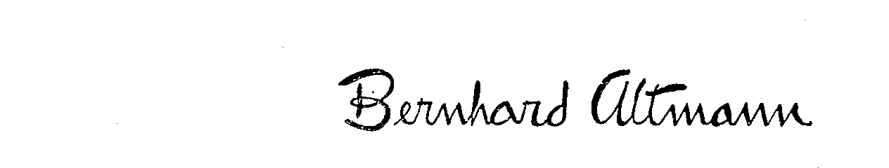 Trademark Logo BERNHARD ALTMANN