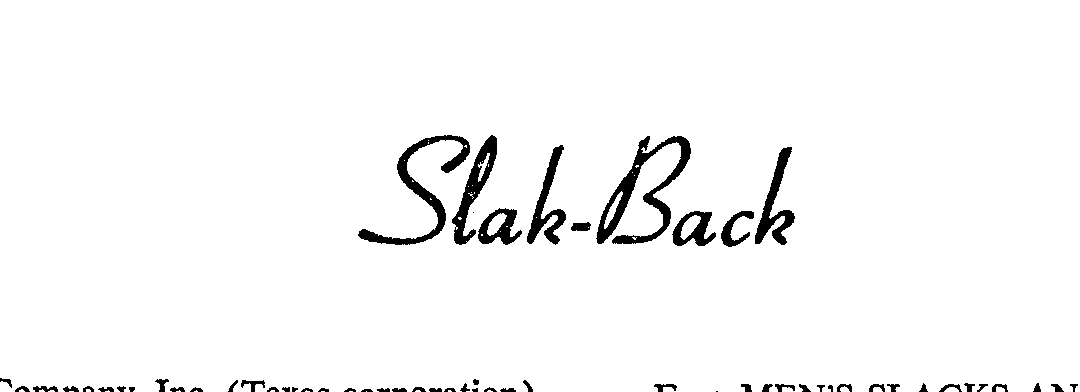  SLAK-BACK