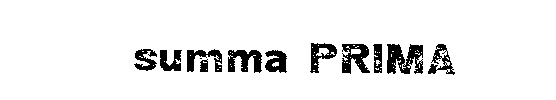 Trademark Logo SUMMA PRIMA