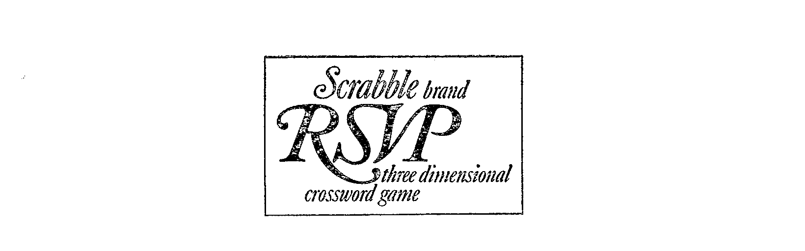  SCRABBLE BRAND RSVP THREE DIMENSIONAL CROSSWORD GAME