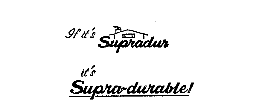 Trademark Logo IF IT'S SUPRADUR IT'S SUPRA-DURABLE!