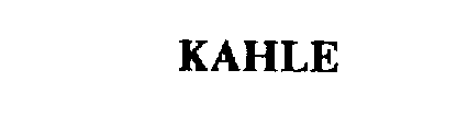 Trademark Logo KAHLE